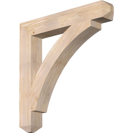 Ekena Millwork Thorton Craftsman Smooth Bracket, Douglas Fir, 5 1/2"W x 38"D x 38"H BKT06X38X38THR04SDF
